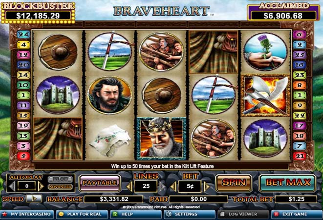 slot machine braveheart